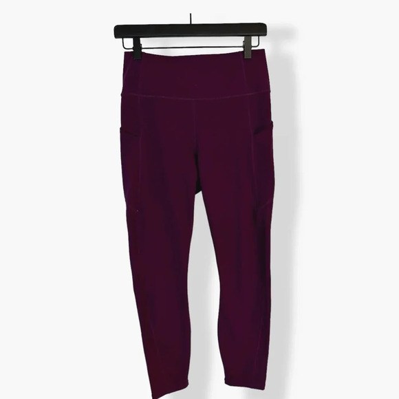 Fabletics Pants - Fabletics‎ PureLuxe Burgundy Cropped Legging